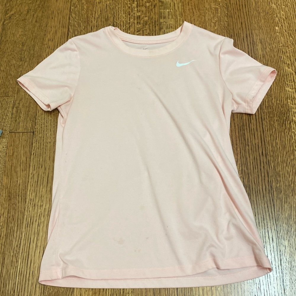 Nike: the nike tee dri fit, size small, light pink